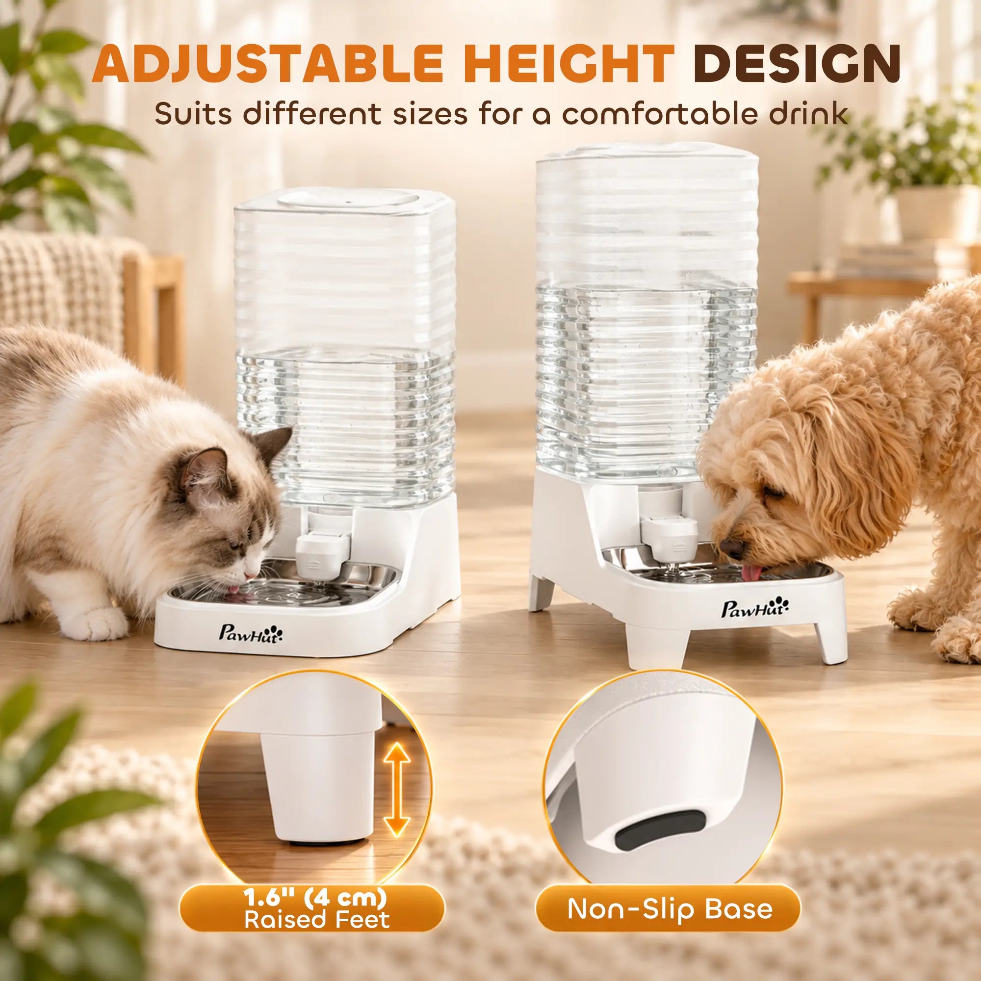 8L Gravity Dog Water Dispenser, Stainless Steel Bowl, BPA-Free Dog Bowls at Gallery Canada