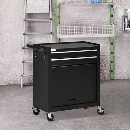 2-Drawer Rolling Tool Chest, Metal Cabinet, Black Tool Organizers at Gallery Canada