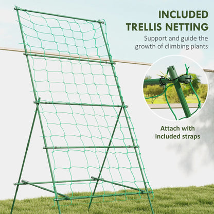 Adjustable A-Frame Garden Trellis, 20 Metal Clips, 4 Net Straps Plant Stands at Gallery Canada