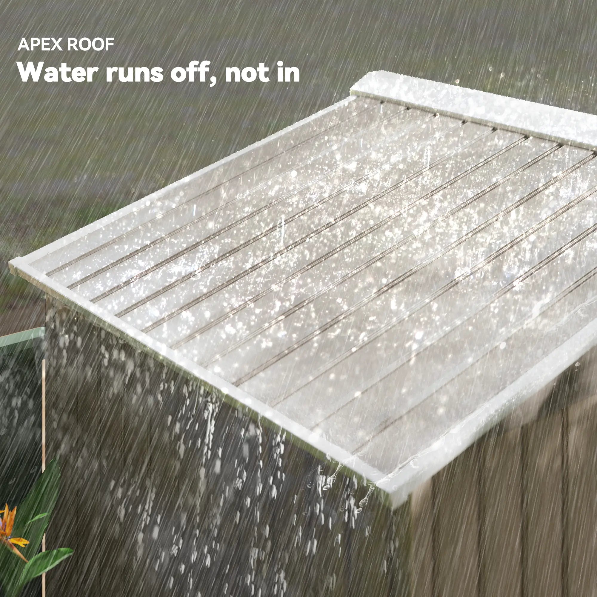 7' x 4' x 6' Garden Storage Shed, Metal Tool House, Light Brown Sheds at Gallery Canada