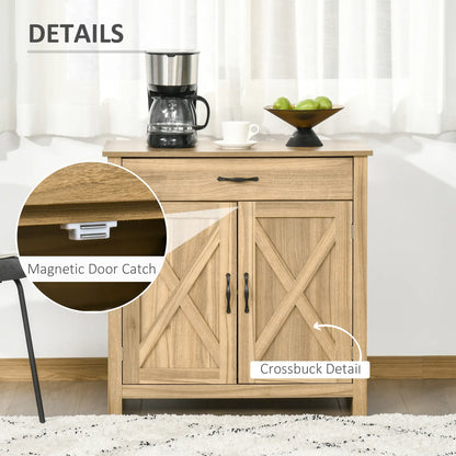 Farmhouse Sideboard, Buffet Cabinet with Barn Doors, Distressed Brown, Brown Bar Cabinets at Gallery Canada