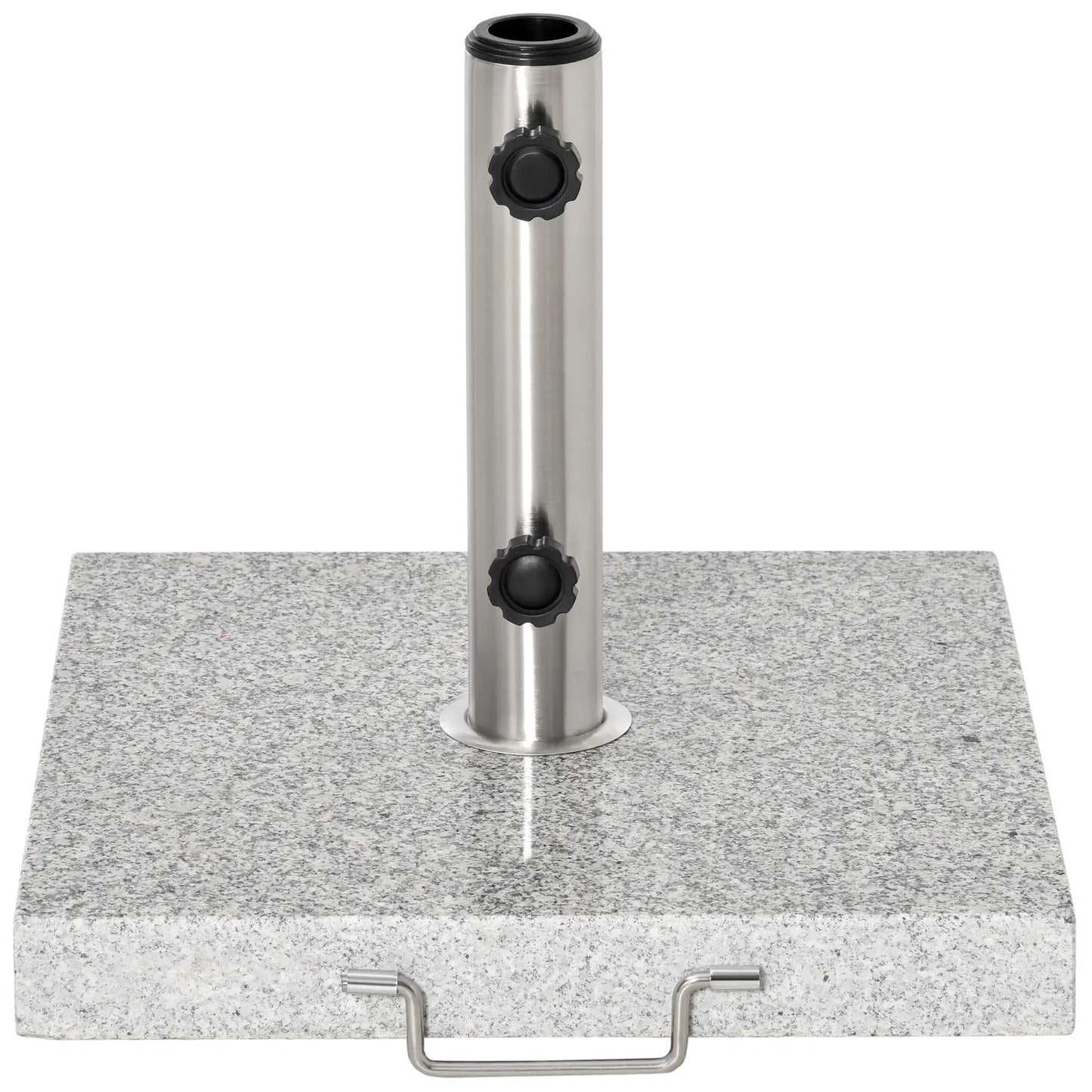 16.5" Marble Umbrella Stand, Heavy Holder Base With Wheels, Grey Umbrella Bases at Gallery Canada