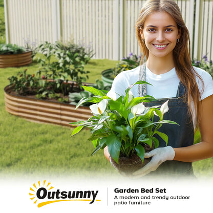 Large Outdoor Planter Box, 7' x 3' x 1', Galvanized Raised Garden Bed, Brown Galvanized Planter Boxes at Gallery Canada