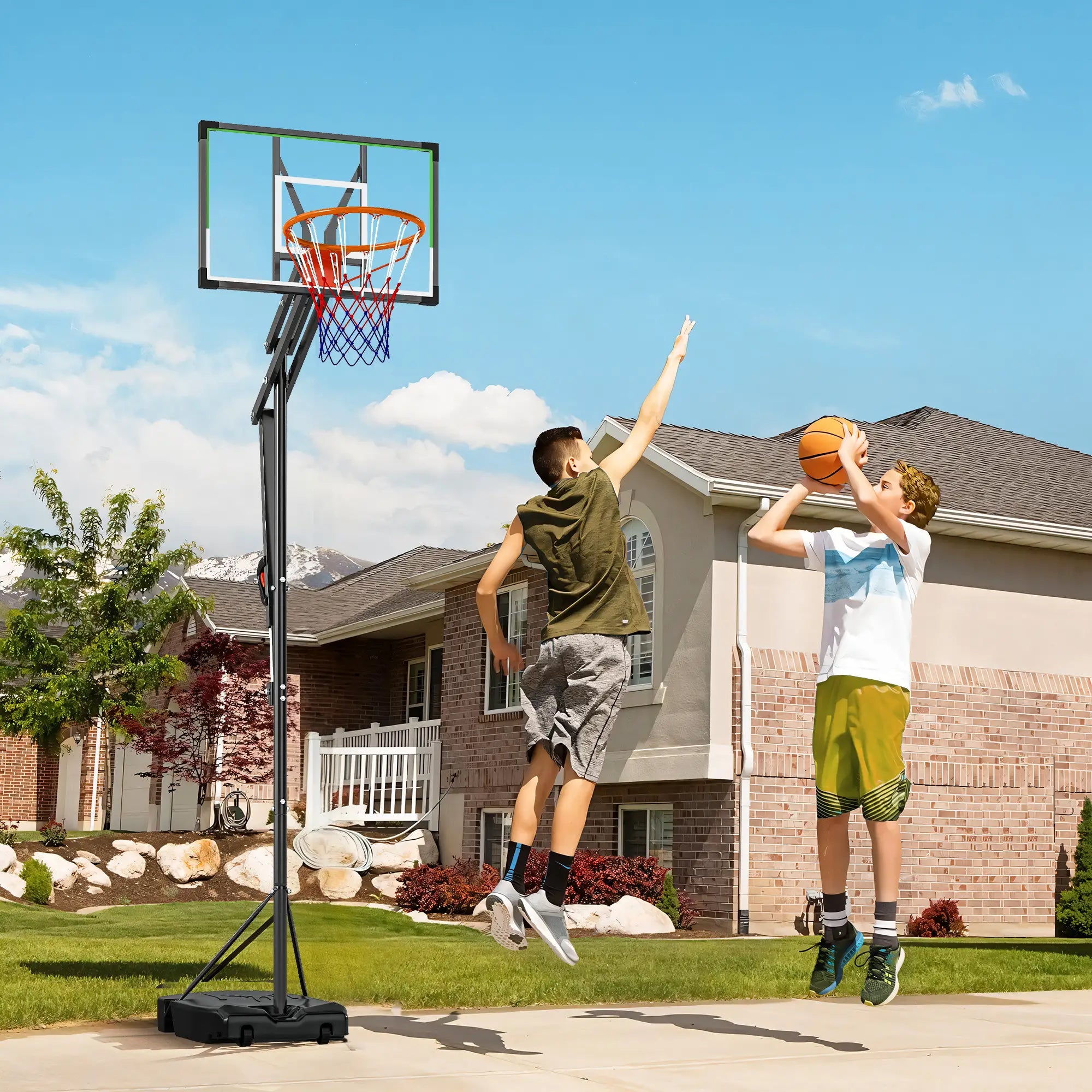 Adjustable Basketball Hoop, 4.1-8.5ft, 33