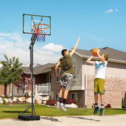 Adjustable Basketball Hoop, 4.1-8.5ft, 33" Shatterproof Board, 18" Rim Basketball at Gallery Canada