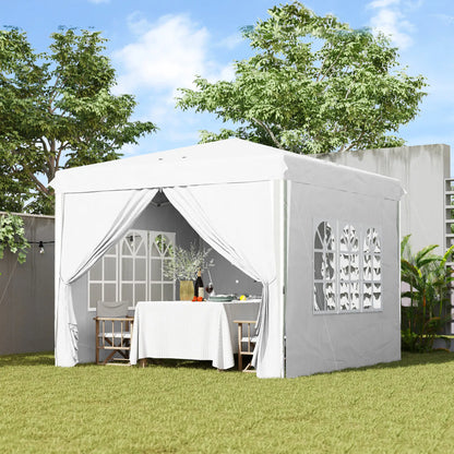 10' x 10' Pop-Up Canopy Tent, Height-Adjustable, Carry Bag Included, White Pop Up Canopies at Gallery Canada