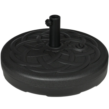 77 lb Heavy Duty Patio Umbrella Base, 22" Round, Black Umbrella Bases at Gallery Canada