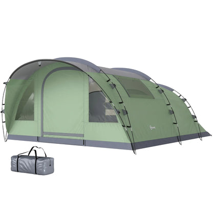Large Family Tent, 2-4 Person, 4 Windows, Porch, Light Green Camping Tents Light Green, Light Grey at Gallery Canada