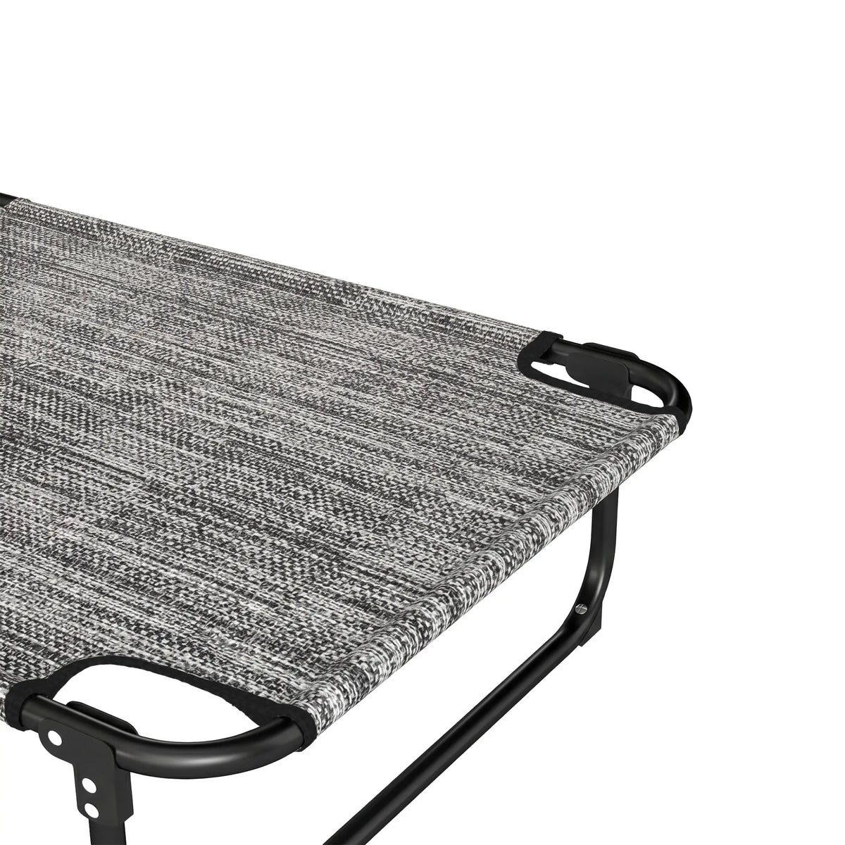 Folding Lounge Chair, Reclining Back, Mixed Grey, Grey