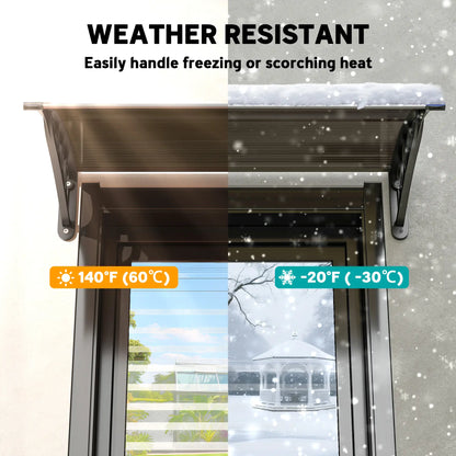 Window Awning Door Canopy, 30" X 50", Brown Door Awnings at Gallery Canada