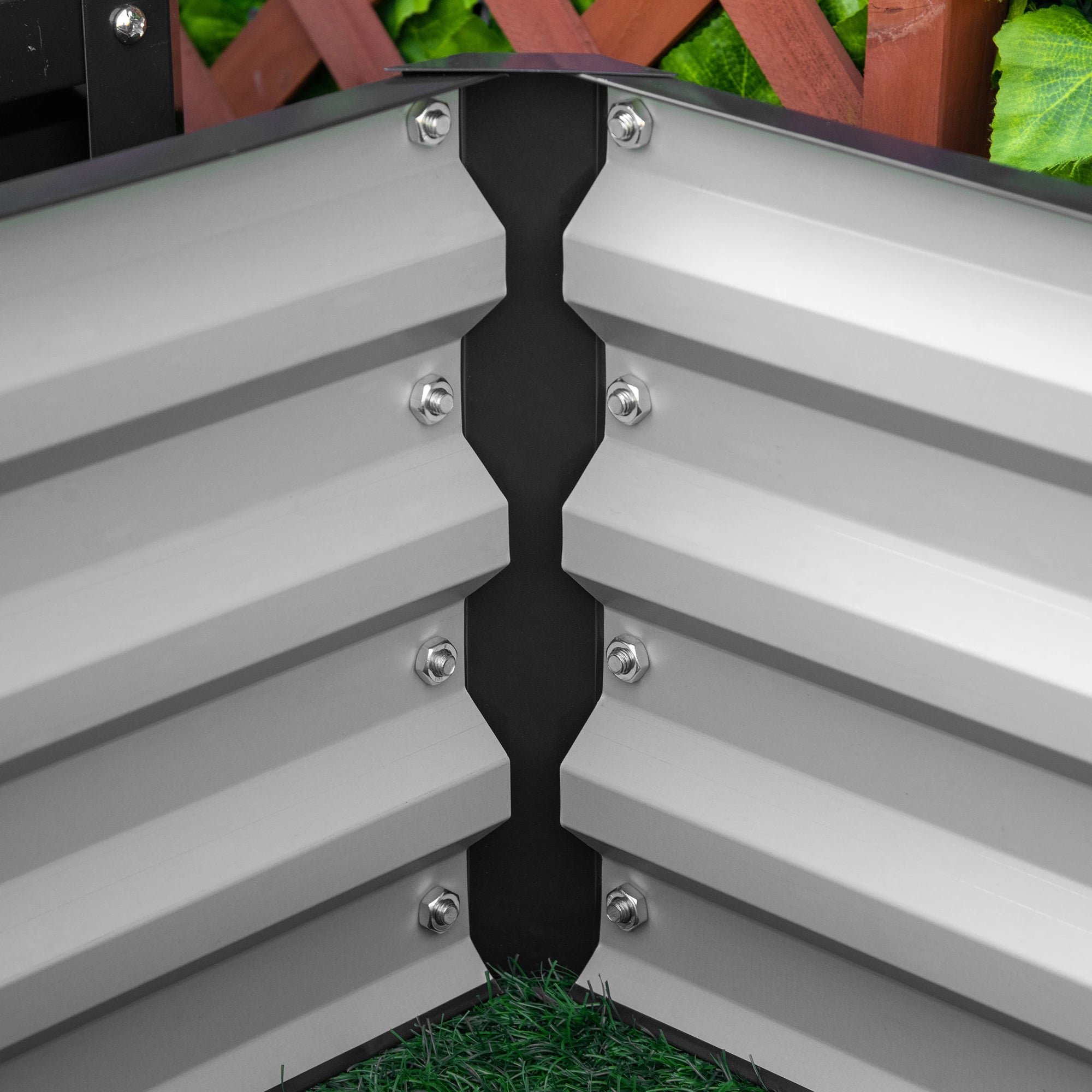 2' x 2' x 1' Raised Garden Bed, 2-Pieces, Color Steel Frame, Grey Galvanized Planter Boxes at Gallery Canada