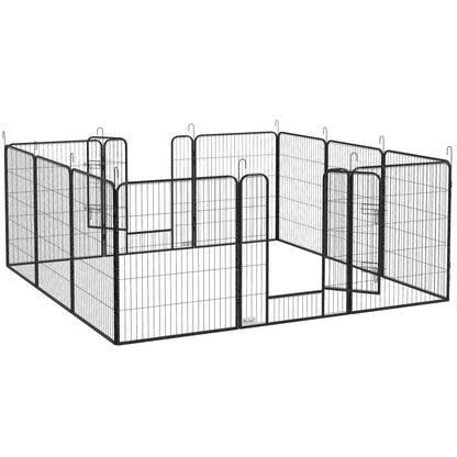 Dog Pen With Gate, 12 Panels Puppy Playpen, 39"H Houses, Kennels & Pens at Gallery Canada