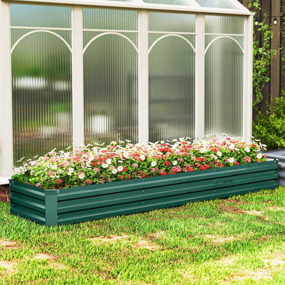 8'x2'x1' Galvanized Raised Bed, Elevated Planter Box, Green Raised Garden Beds at Gallery Canada