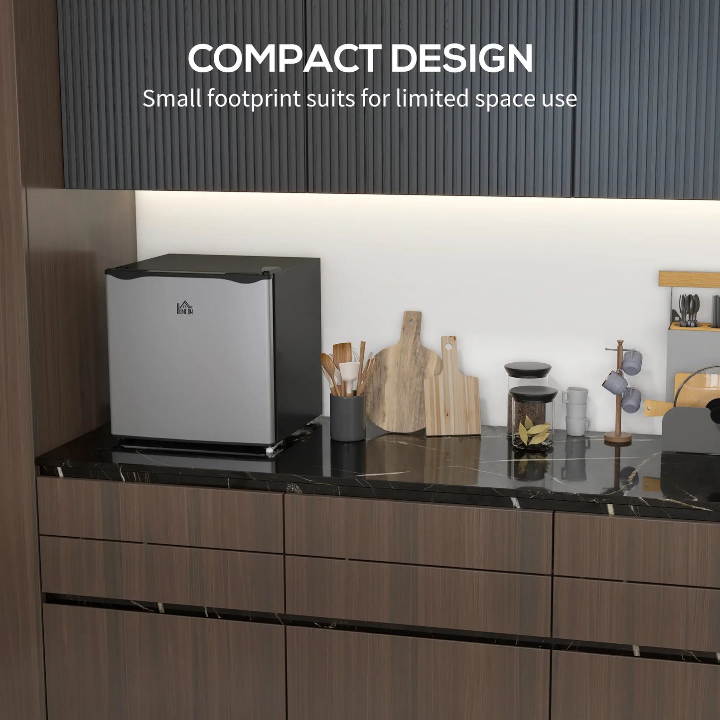 1.1 Cu. Ft. Mini Freezer, Compact Upright, Reversible Door, Removable Shelf, Adjustable Temperature, Silver Small Kitchen Appliances at Gallery Canada