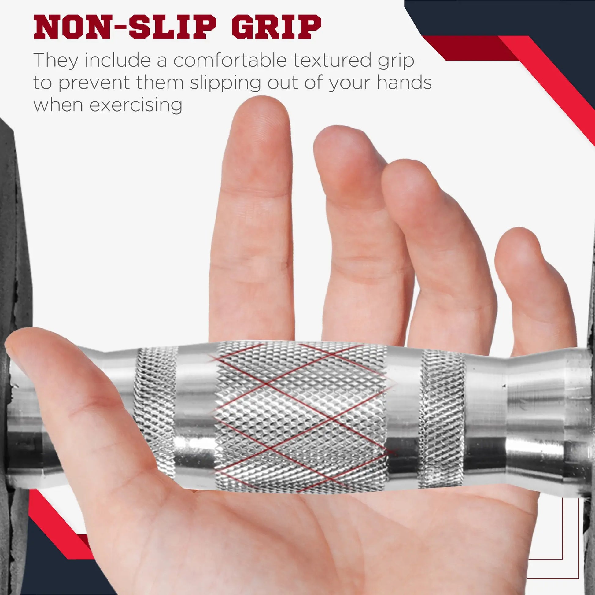 2 x 50lbs Hex Dumbbell Set, Rubber Weights, Non-Slip Handles, Anti-Roll Dumbbells & Barbells at Gallery Canada