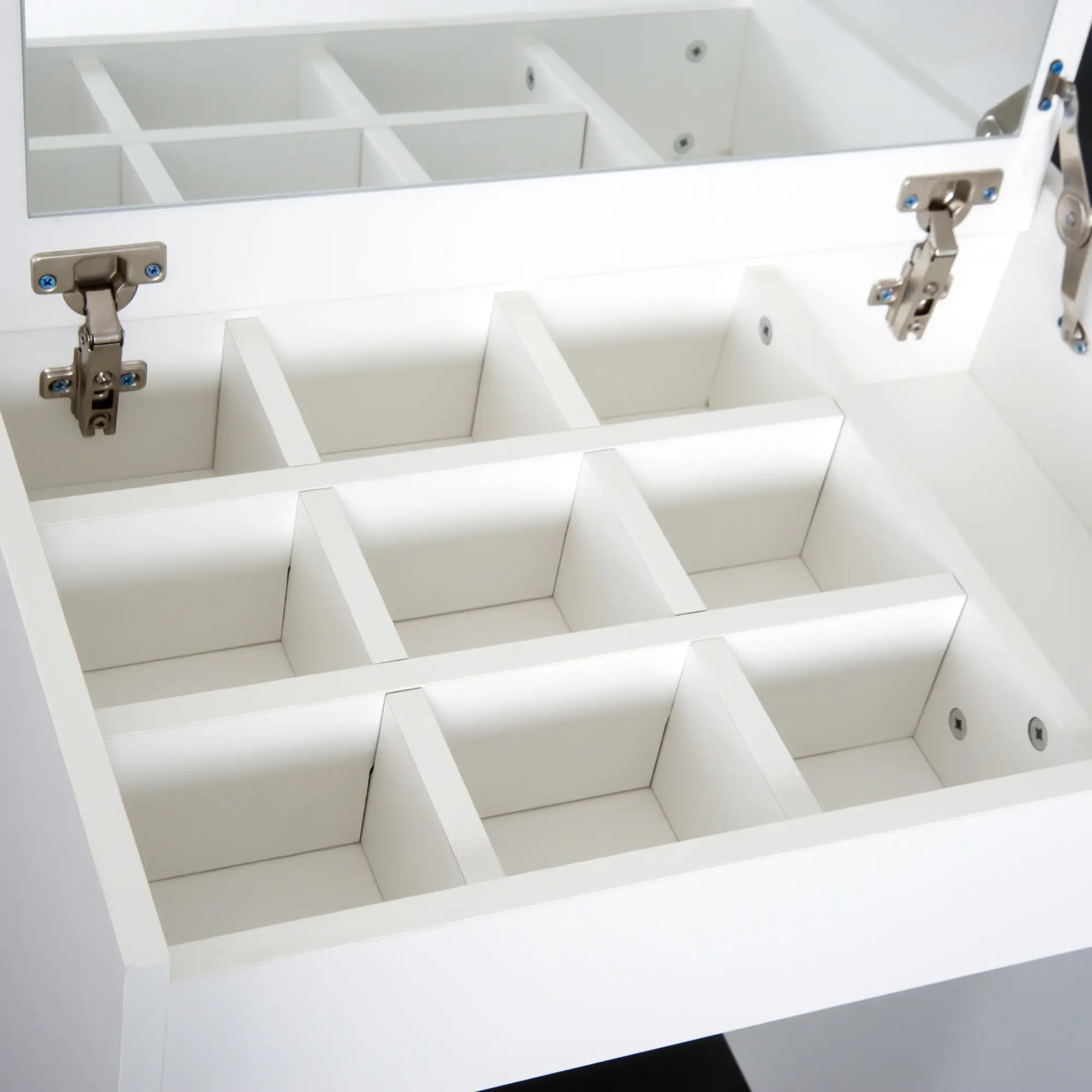 Modern Vanity Set, Makeup Table with Cushioned Stool, Flip Top Mirror, White Dressing & Vanity Tables at Gallery Canada