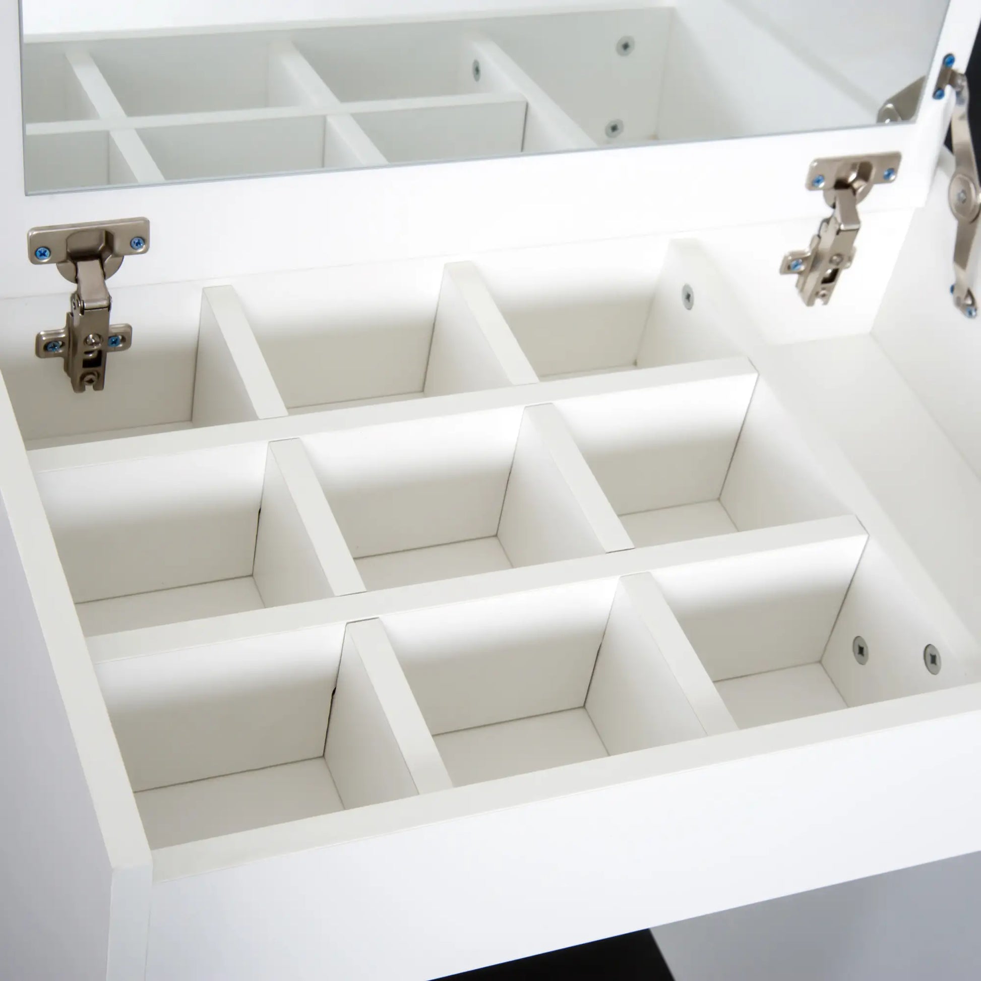 Modern Vanity Set, Makeup Table with Cushioned Stool, Flip Top Mirror, White Dressing & Vanity Tables at Gallery Canada