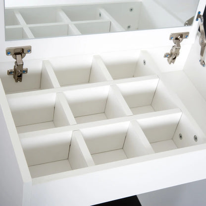 Modern Vanity Set, Makeup Table with Cushioned Stool, Flip Top Mirror, White Dressing & Vanity Tables at Gallery Canada