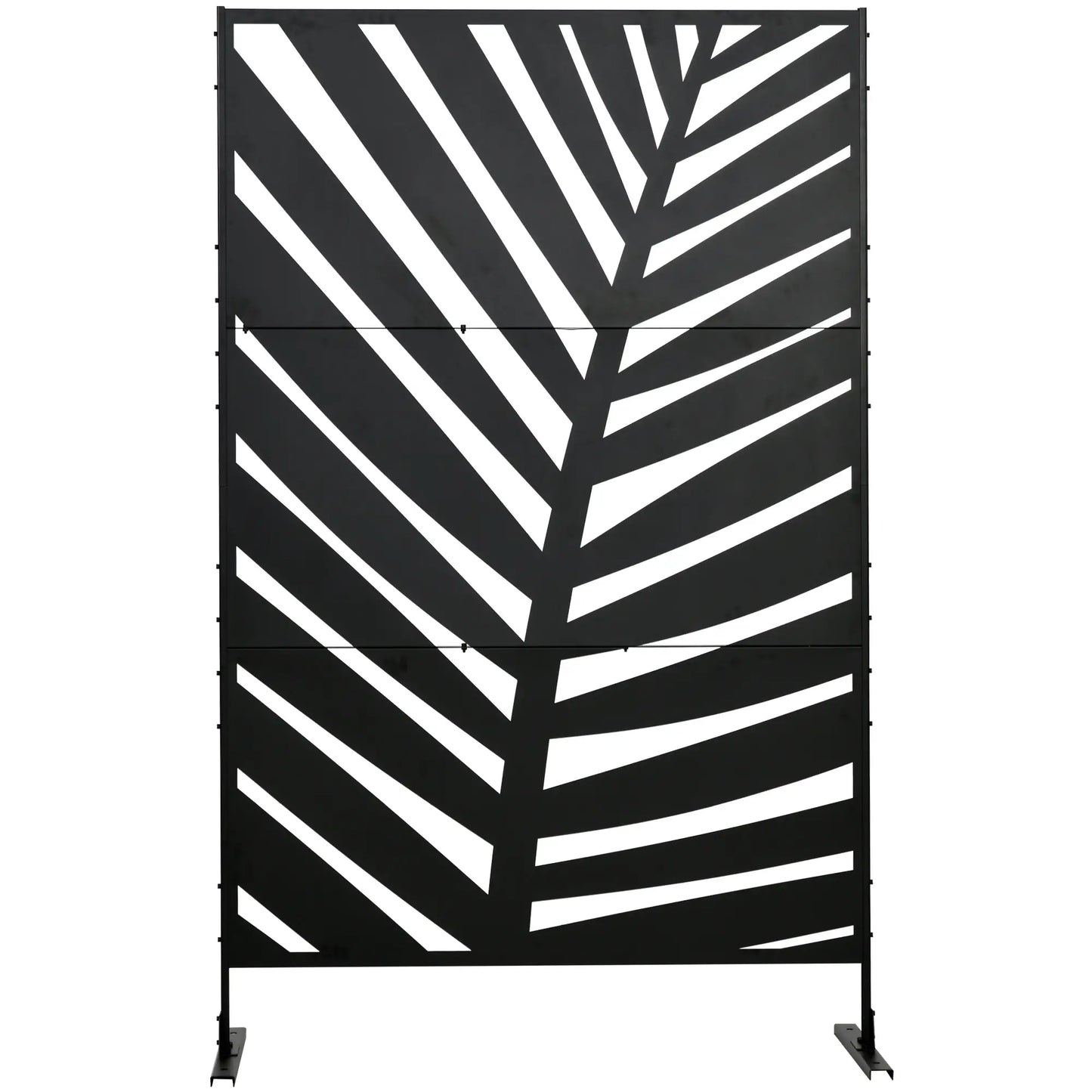 Metal Outdoor Privacy Screen, 48" x 78" H, Freestanding Garden Panel, Banana Leaf Side Awnings at Gallery Canada