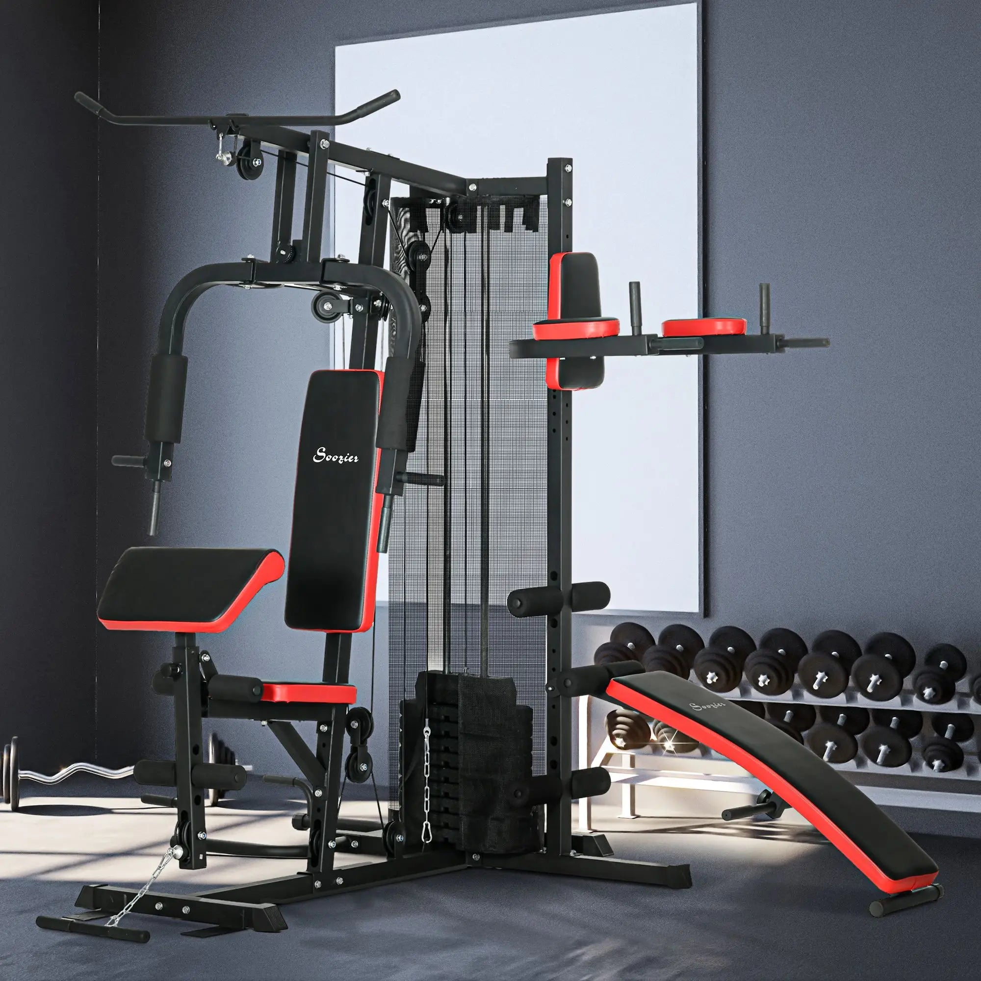 Home Gym Equipment, Workout Station with Bench, Push Up Stand, Dip Station, 143lbs Power Towers at Gallery Canada