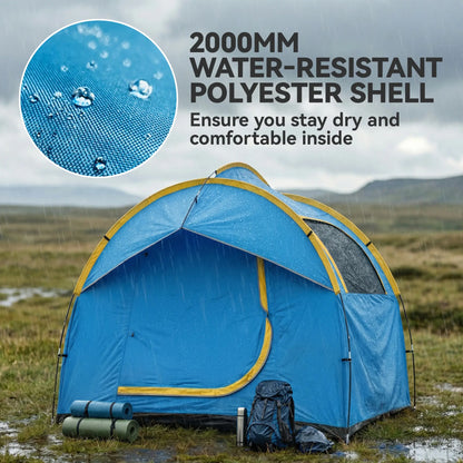 3000mm Waterproof SUV Tent, Car Tent with 3 Doors and Mesh Window, for 5-6 Person Camping Travel, Blue and Orange Camping Tents at Gallery Canada