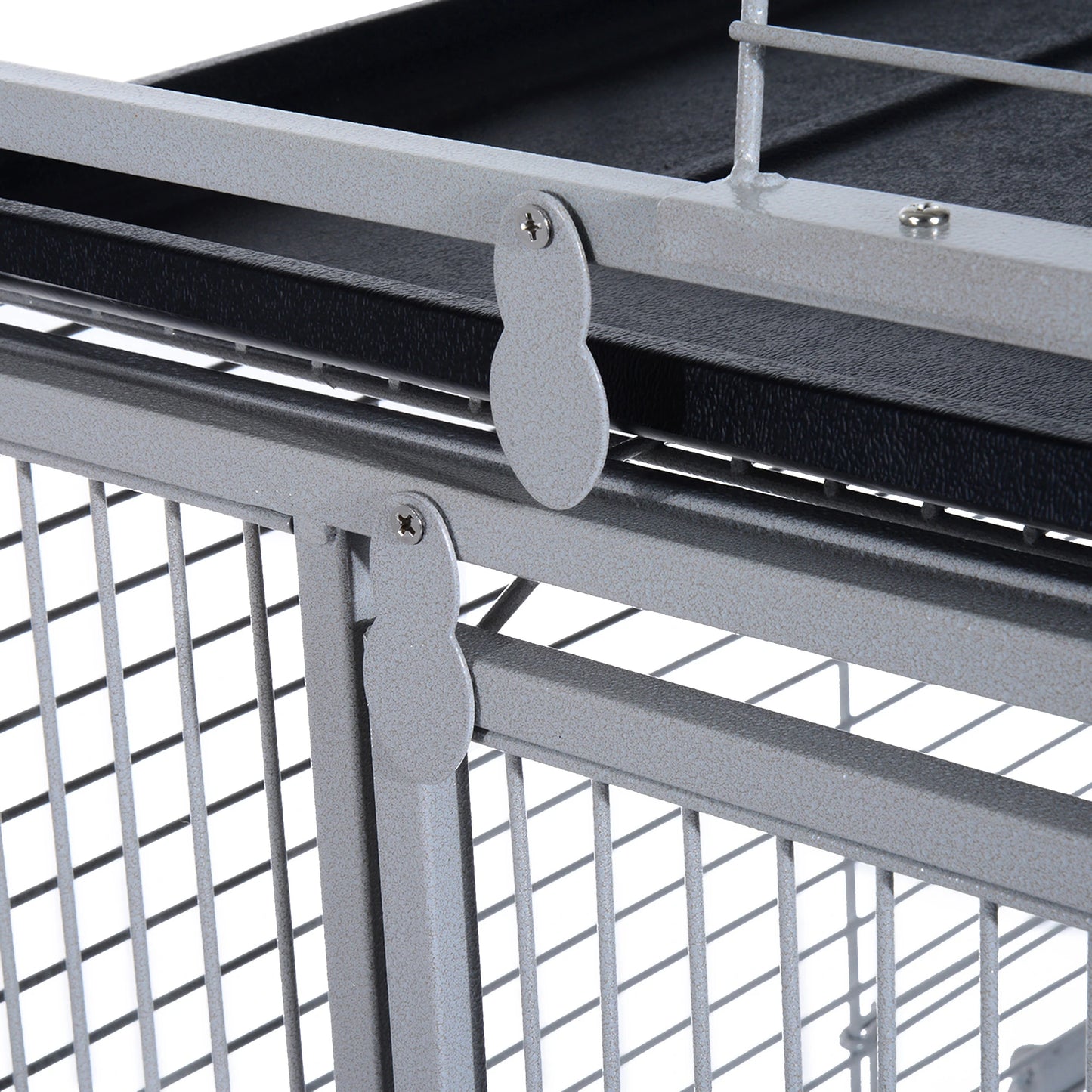 63" Large Parrot Cage, Finch Feeder, Play Top, Silver Bird Cages at Gallery Canada