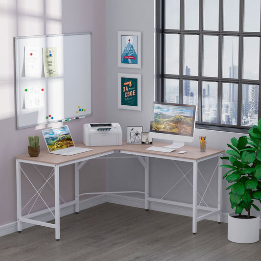 L Shaped Desk, 59" x 59" Computer Corner Desk, Home Office Gaming Desk, Study Writing Workstation, Oak - Gallery Canada
