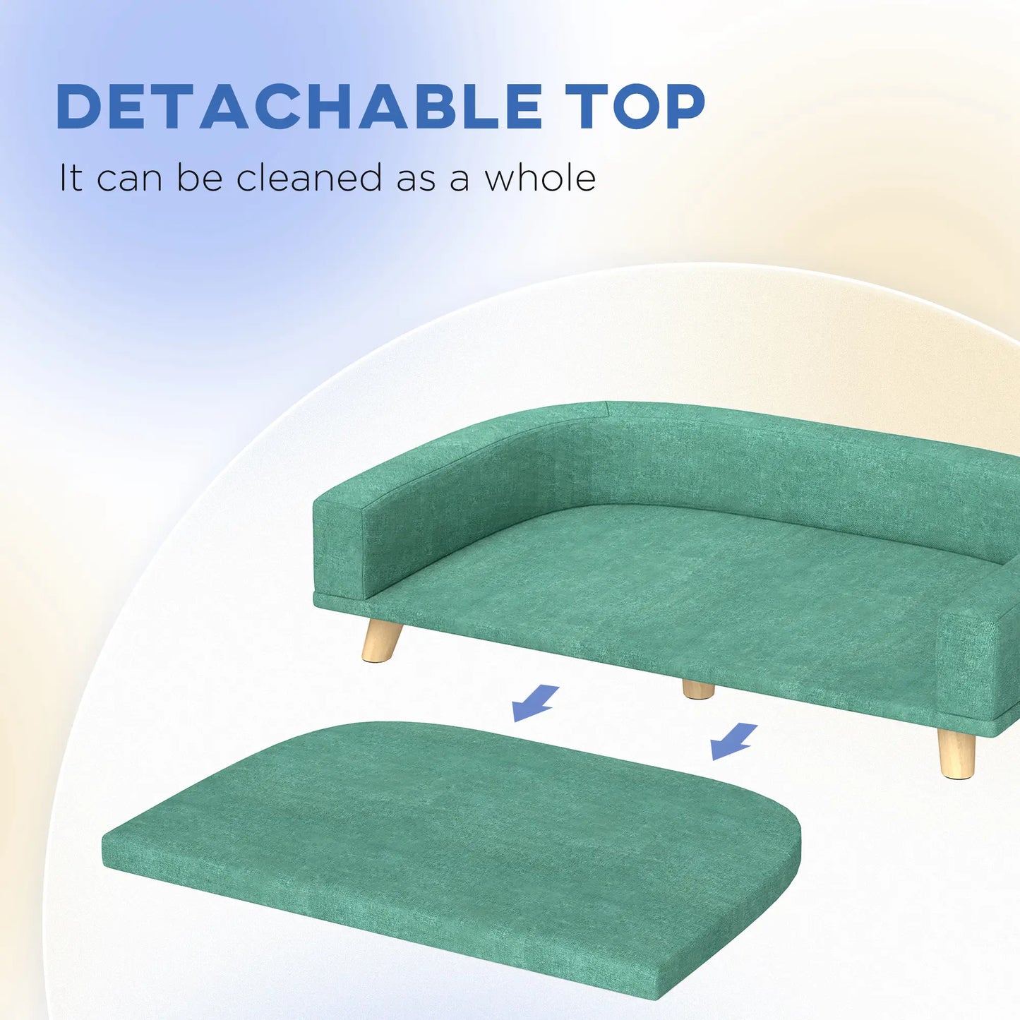 Dog Sofa for Large Dogs, Washable Cover, Anti-Slip Pads, Green Dog Sofas at Gallery Canada