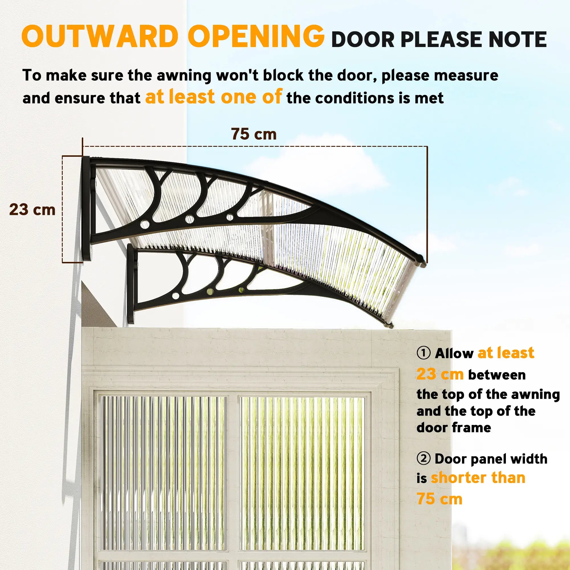 Polycarbonate Window Awning Canopy, 30