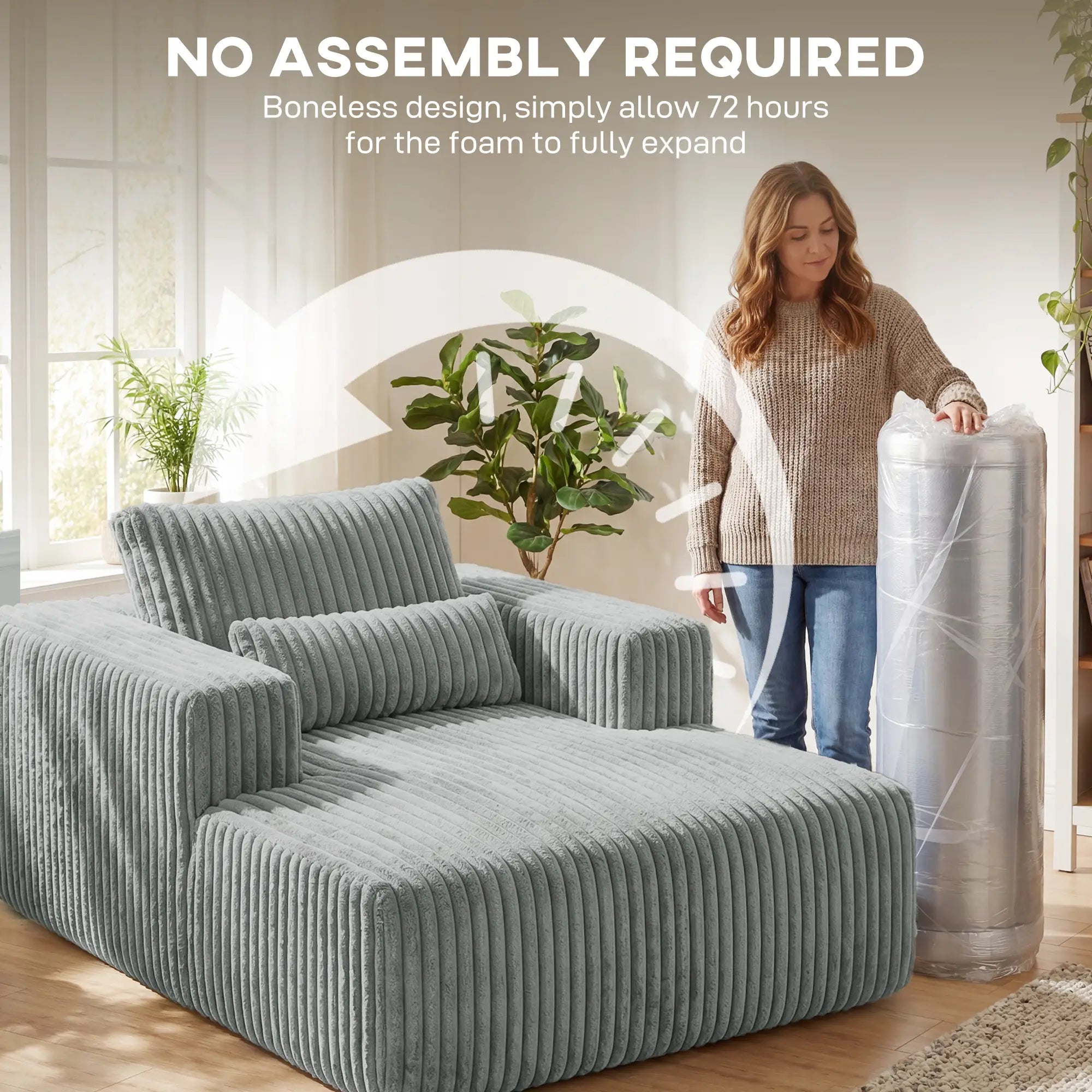 Sofa Bed, Sleeper Chair Bed, Single, Grey Single Sofas at Gallery Canada