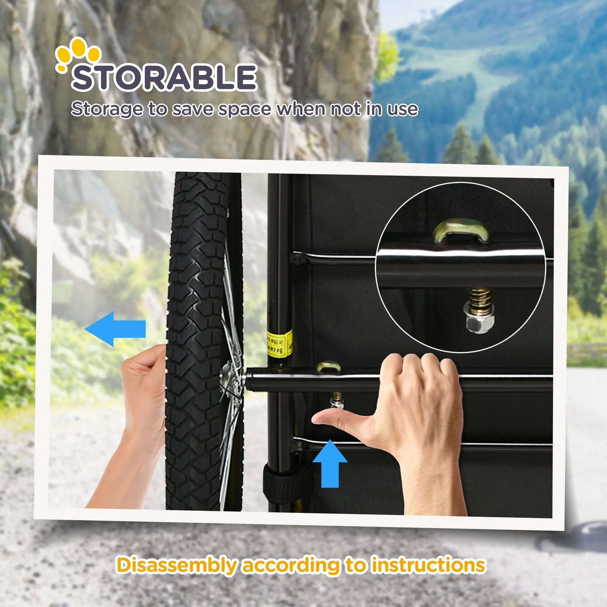 Dog Bike Trailer, Hitch Coupler, Quick Release Wheels, Medium, Black Dog Bike Trailers & Strollers at Gallery Canada