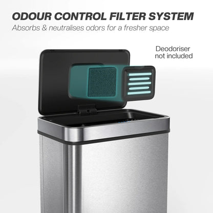 15.9 Gallon Sensor Can, Automatic Garbage Can, Stainless Steel, Silver Household Supplies at Gallery Canada