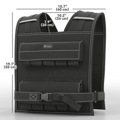 44 LBS Adjustable Weighted Vest, Snug Fit for Running Strength Training Strength Training Equipment at Gallery Canada