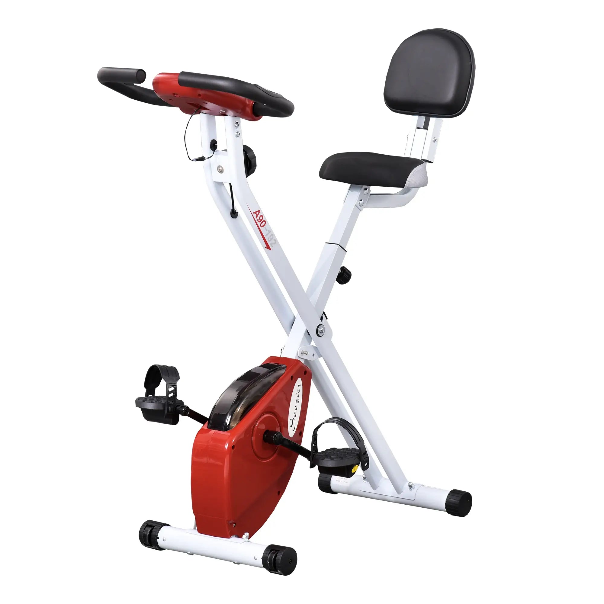 Foldable Indoor Bike, 8 Level Magnetic Resistance, Cardio Exercise, Red Exercise & Stationary Bikes at Gallery Canada