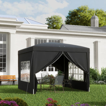 10'x10' Outdoor Pop Up Tent, Wedding Gazebo Canopy, Black Pop Up Canopies at Gallery Canada