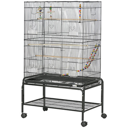 52" Bird Cage With Rolling Stand, Toys, For Budgies Canaries, Black Bird Cages at Gallery Canada