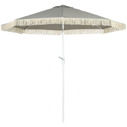 8.7 x 8.7 ft Outdoor Umbrella, Tilt Vent, Patio Parasol, Grey Sun Umbrellas at Gallery Canada