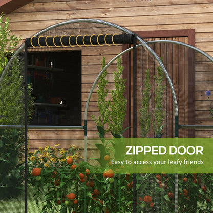 4.9' x 3.9' Crop Cage, Zipper Roll-Up Door, Mesh Plant Protection Tent