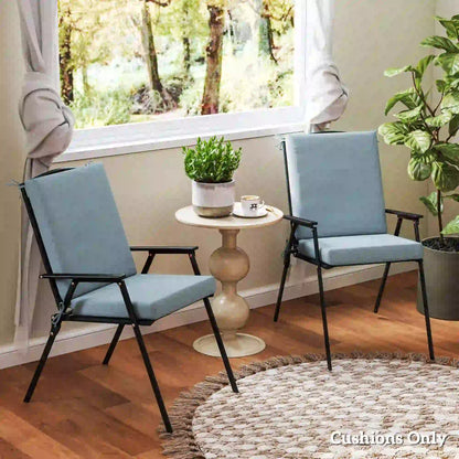 Outdoor Cushions Set of 2, Seat Cushions with Back, Fade-Resistant, Light Grey Patio Chair Cushions at Gallery Canada