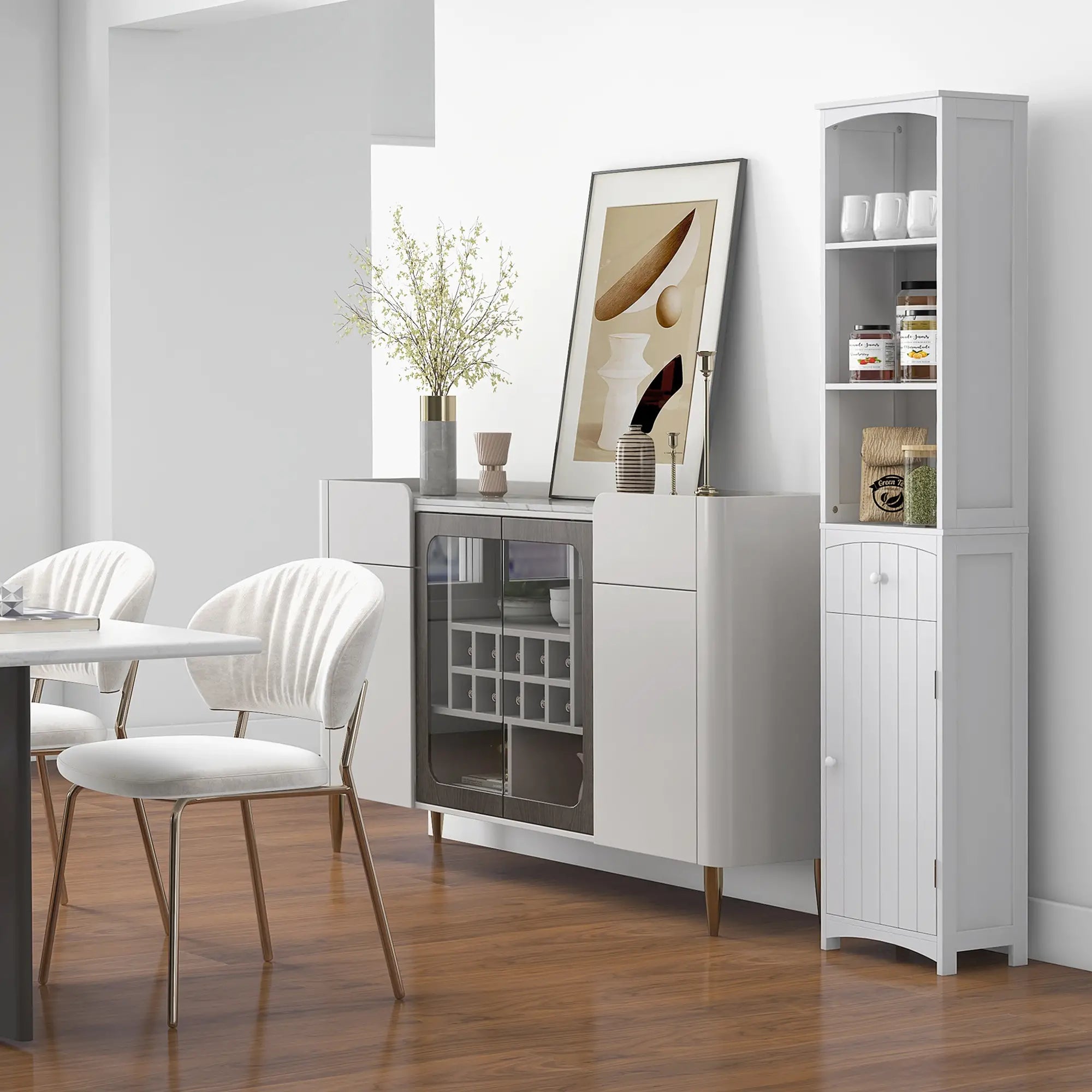 Tall Wooden Bathroom Cabinet, Storage Organizer, Kitchen Bedroom Bathroom Cabinets at Gallery Canada