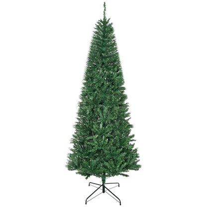 6.9ft Artificial Christmas Tree, Metal Stand, Spruce Tips, Green Artificial Christmas Trees at Gallery Canada