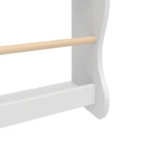 Étagère Murale pour Enfants, Bibliothèque Flottante 3 Niveaux pour 3-8 Ans, Blanc