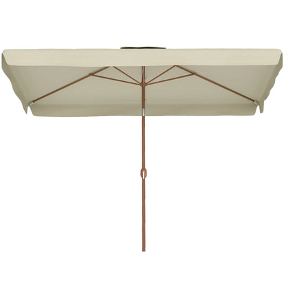 Patio Umbrella 118.1" x 78.7", UV50+ Protection, Beige Sun Umbrellas Beige at Gallery Canada
