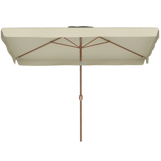 Patio Umbrella 118.1" x 78.7", UV50+ Protection, Beige Sun Umbrellas Beige at Gallery Canada