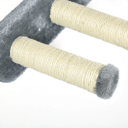 Cat Wall Shelves, 3PCs with Hammock, Scratching Post, Grey Cat Climbing Wall at Gallery Canada