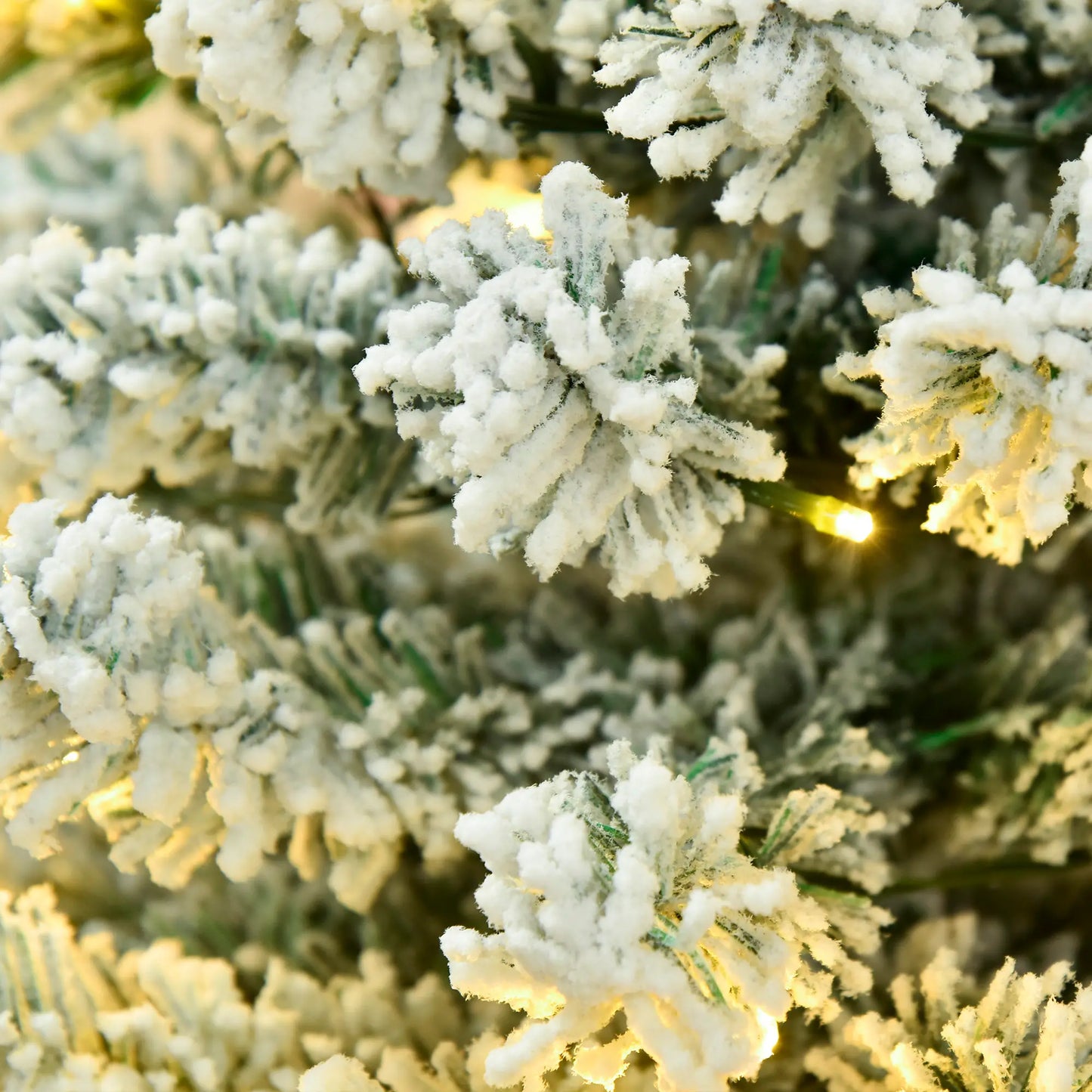 6ft Prelit Snow Flocked Pencil Christmas Tree, Warm White LED, Green Pre Lit Christmas Trees at Gallery Canada