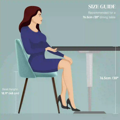 Upholstered Dining Chairs Set of 4, Velvet, Wood-Grain Steel Leg, Light Green Dining Chairs at Gallery Canada