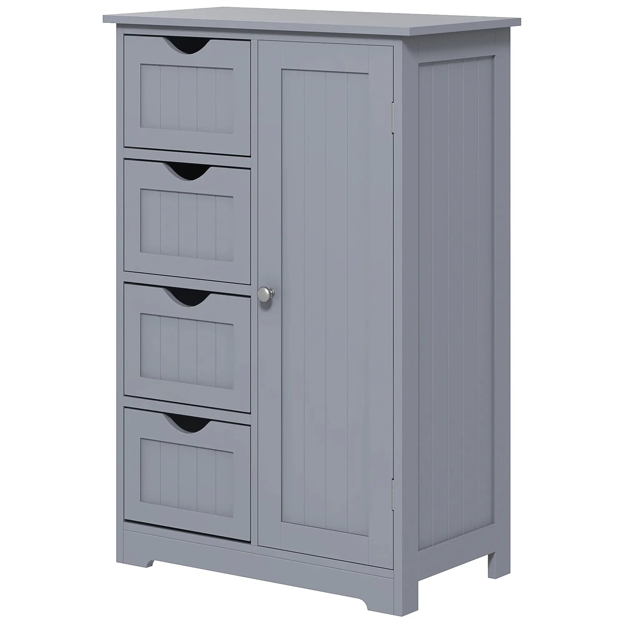 Bathroom Storage Cabinet, Adjustable Shelf, 4 Drawers, Grey Bathroom Cabinets Grey at Gallery Canada