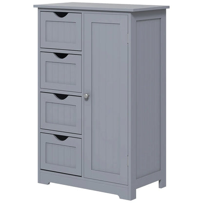 Bathroom Storage Cabinet, Adjustable Shelf, 4 Drawers, Grey Bathroom Cabinets Grey at Gallery Canada
