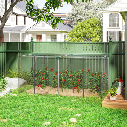 Galvanized Steel Crop Cage, Plant Protection Tent, 8' x 4', Black Greenhouses at Gallery Canada